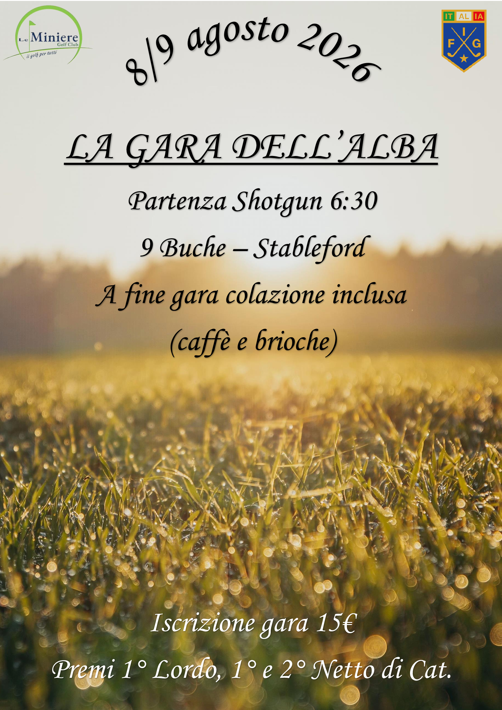 Locandina LA GARA DELL ALBA